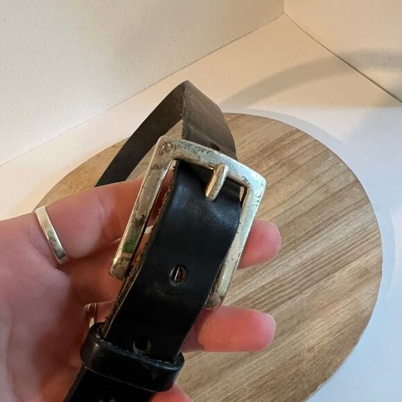 Eddie Bauer USA Made Genuine Italian Leather Worn in Unisex Belt Size XL - Picture 3 of 12